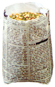 A typical sachet made by hand at home